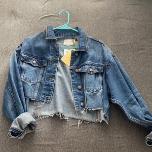 Cropped jean jacket